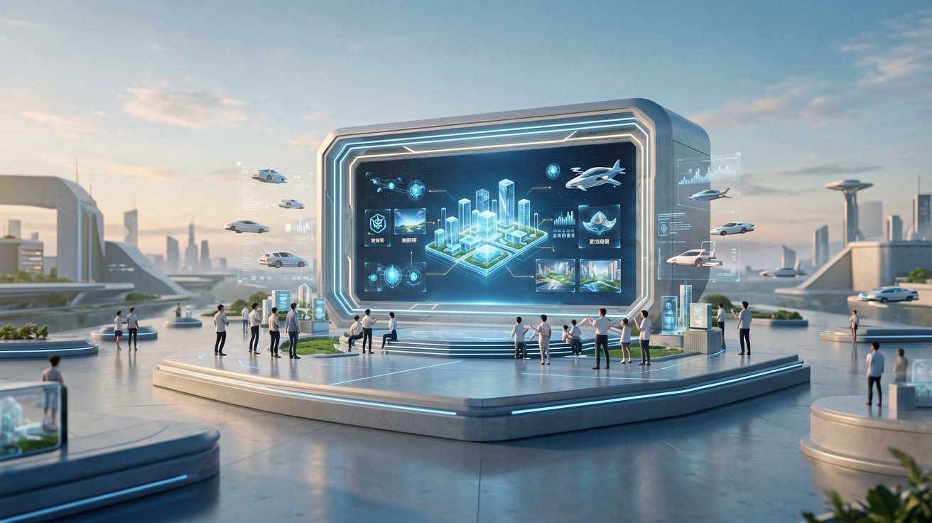 Ultra Platform 平台界面展示，呈现PA视讯集团数字化平台的核心功能布局